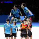 Victor/胜利夏季新款短袖韩国队羽毛球服 比赛服运动套装