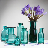最美的年华 手工玻璃插花瓶 水培花器 田园乡村家居装饰玻璃瓶