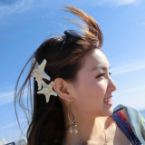 韩国个性纯天然海星海边沙滩度假必备边夹发夹发饰头饰品配饰批发