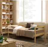 宜家实木沙发床1.2米 小户型单人沙发床 简约多功能坐卧两用沙发