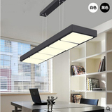 现代简约LED办公会议室吊灯北欧宜家餐厅吊灯创意写字楼方形吊灯