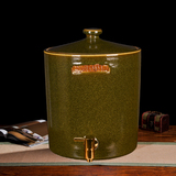 景德镇陶瓷茶叶末釉酒缸酒坛30 50斤水缸油缸茶缸带水龙头储物罐