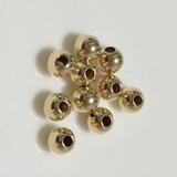 无折美国进口14K包金珠2~5mm光面圆珠不褪色DIY散珠手链饰品配件