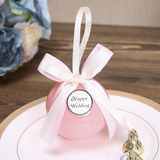 花半里喜糖盒粉色婚礼创意喜糖盒欧式风格圆球糖果盒婚庆用品成品