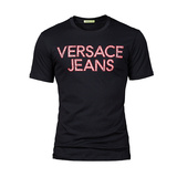 Versace/范思哲正品男士t恤短袖夏装新款潮男纯棉圆领字母短包邮