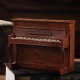 欧式复古树脂钢琴模型书柜摆件咖啡厅酒吧橱窗装饰礼品桌面摆件