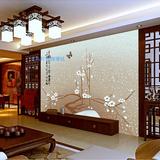 中式大型壁画环保无纺布墙纸 客厅电视背景墙壁纸 无缝墙布 梅花