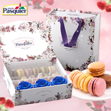 Pasquier马卡龙甜点法国进口马卡龙礼盒永生花蓝玫瑰甜品蛋糕零食