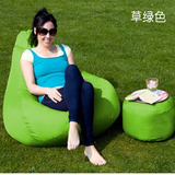 时尚个性懒人沙发 布艺休闲创意电脑沙发椅 水滴沙发带圆形脚凳