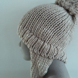 2015HM 秋冬季 女士针织可爱保暖带球帽子