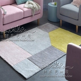时尚简约欧式几何客厅床边茶几地毯卧室满铺地毯手工定制现代地毯