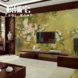悦满宅 特殊材质大幅定制壁画现代中式家装材料环保客厅草编壁纸