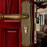 纯铜门锁 高档中式欧式室内房门锁全铜锁 别墅大门锁锁