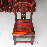古典红木家具老挝大红酸枝中号靠背椅 实木凳子小孩椅雕四方椅子