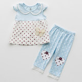 0-1-2岁女宝宝夏季裙子套装婴儿衣服 女童可爱韩版一岁6六9九个月