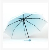 包邮 创意折叠渐变百搭糖果色雨伞 韩国可爱清新女士三折晴雨伞