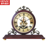 汉时欧式座钟客厅大号实木仿古台钟简约时尚摆件钟表时钟创意HD25