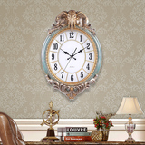 欧式挂钟客厅豪华大象石英钟表单面静音餐厅时钟创意现代壁钟大号