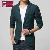 GPPNKC定制 新款男士气质纯色外套时尚商务休闲修身潮流西装