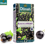 2件包邮 Dilmah 迪尔玛 斯里兰卡进口锡兰红茶包黑加仑口味25包