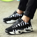 春秋季运动板鞋气垫潮鞋男士休闲鞋韩版学生跑步板鞋黑白色男鞋子