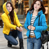 2016冬季新款韩版女装加厚外套短款小棉袄大码棉服棉衣 连帽