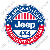 Jeep 美国传奇 牧马人切诺基汽车车身贴纸划痕遮盖防水3M反光贴花