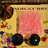 亚克力水晶石头柜台道具塑料彩色石头水培装饰颗粒眼镜道具装饰品