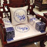 定订做中式仿古典高档布艺刺绣红木家具沙发坐垫抱枕靠枕餐椅垫