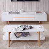 北欧客厅家具 电视柜 简约现代小户型地柜实木烤漆电视柜茶几组合