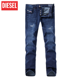 正品代购 DIESEL牛仔裤 diesel时尚直筒浅蓝男士修身牛仔长裤
