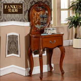 梵克斯 美式实木梳妆台 欧式卧室简约小户型家具新古典化妆桌带镜