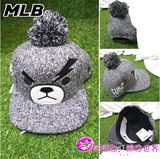 15秋冬韩国正品代购MLB专柜情侣可爱的小熊球球时尚棒球帽CPD8541