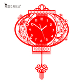 美世达现代客厅静音挂钟 中国风艺术时钟 时尚钟表创意石英钟