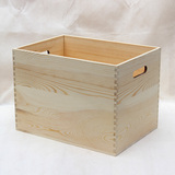 实木手提收纳盒收藏木盒定做长方形礼品包装盒桌面收纳盒大号松木