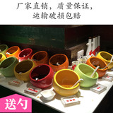 陶瓷彩色斜口碗自助餐调料碗水果沙拉碗酱料碗调味碗球火锅蔬菜碗