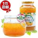 柚子茶全罗道蜂蜜柚子茶韩国食品原装进口柚子茶1kg瓶装全国包邮