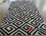 欧式中式时尚黑白几何抽象回纹客厅卧室样板房别墅走道地毯可定做