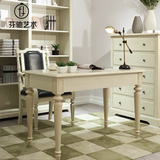 芬驰 美式田园实木书桌欧式新古典写字台家用办公桌美式乡村书桌