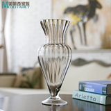 美第奇 马卡龙北欧简约摆件 欧式复古创意台面水晶玻璃花瓶花器