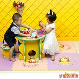 儿童桌椅套装塑料卡通幼儿园家用玩具游戏桌椅宝宝书桌学习吃饭桌