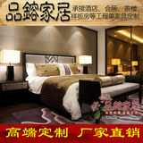 新中式家具现代简约实木床别墅样板房卧室家具1.8m婚床双人床定制