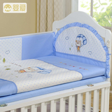婴爱全棉婴儿床品床围11件套纯棉宝宝床品套件婴儿床上用品套件