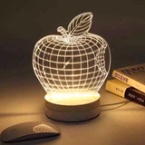创意led小夜灯3D台灯 三维立体三色变光卧室客厅床头喂奶生日礼物