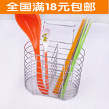 筷子筒非不锈钢筷子笼多功能双筒筷架可挂式沥水筷架 两个满包邮