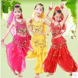 六一儿童节印度舞肚皮舞套装少儿幼儿园演出服装女童舞蹈服旋转裤