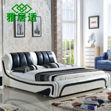 皮床真皮床软床1.8米双人床软包婚床现代简约小户型家具送货安装