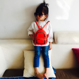 韩版潮儿童书包铆钉双肩背包幼儿园男女童学生时尚包包休闲旅行包