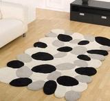 创意个性地毯可爱小石头加厚腈纶地毯卧室床边客厅茶几地毯圆形垫