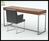 林逸美北欧简约胡桃木色实木书桌简约实木书桌玄关桌定制实木书桌